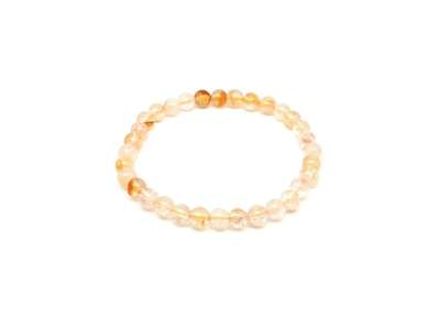 Citrin madeira ásvány karkötő golyós 6mm