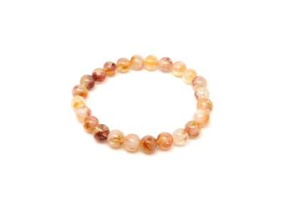 Citrin madeira ásvány karkötő golyós 8mm