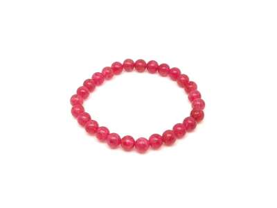 Eperkvarc színezett ásvány karkötő golyós 7mm