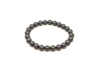 Hematit matt ásvány karkötő golyós 8mm
