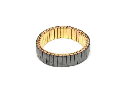 Hematit rugalmas fém karkötő 15mm