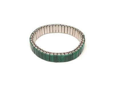 Malachit mozaik rugalmas fém karkötő 10mm