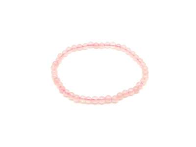 Rózsakvarc ásvány karkötő golyós 4mm