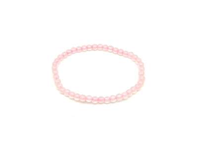 Rózsakvarc ásvány karkötő golyós 4mm
