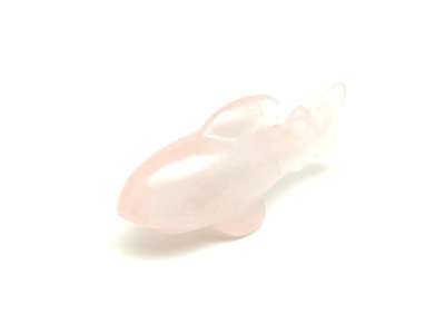 Rózsakvarc cápa 10x5cm