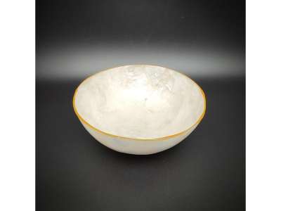 Tál kagyló arany szélű 12cm