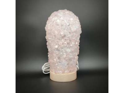 Lámpa USB Rózsakvarc henger 15cm