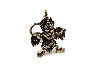 Sárgaréz medál Garuda hindu istenség 3,5x4cm