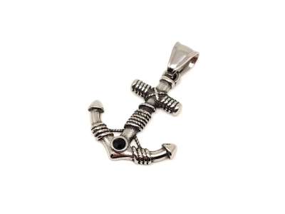 Medál acél horgony 2,5x2,5cm