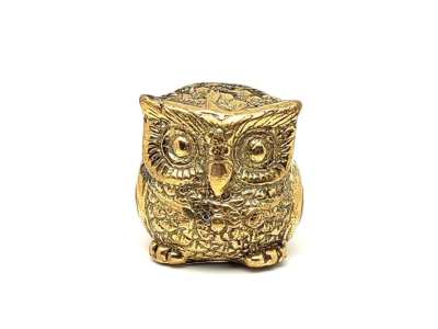 Réz figura bagoly arany 3,5cm