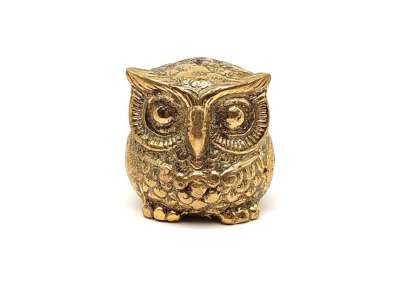 Réz figura bagoly arany 4cm