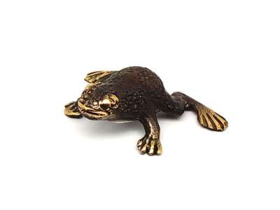 Réz figura béka óarany 1,5x5cm