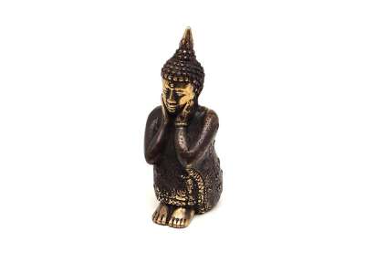 Réz figura Buddha álmodozó óarany 9x4cm