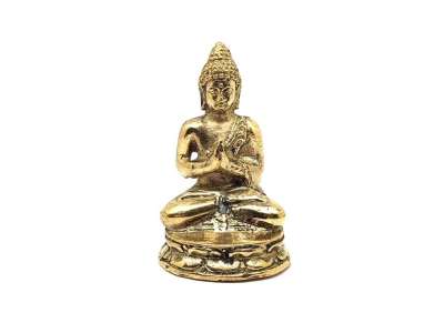 Réz figura Buddha arany 6,5x4cm