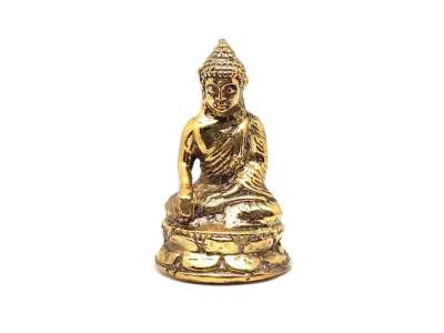 Réz figura Buddha arany 7x4,5cm