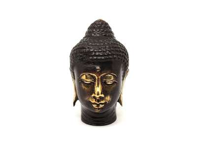 Réz figura Buddha fej óarany 7x4cm
