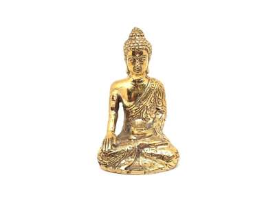 Réz figura Buddha gyógyító arany 10x6cm
