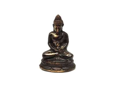 Réz figura Buddha gyógyító óarany 6,5x4cm