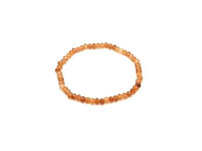 Achát fazettált színezett barna korong karkötő 4×3 mm