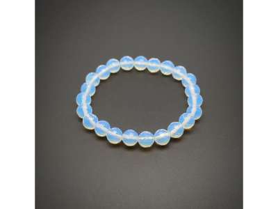 Opalit fazettált golyó karkötő 8mm