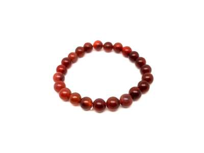 Karneol sötét golyó karkötő 8mm