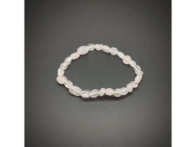 Rózsakvarc pebble karkötő AB 6-10mm