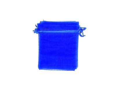 Organza ajándékszütyő sötétkék 7x9cm