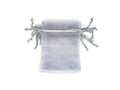 Organza ajándékszütyő szürke 7x9cm