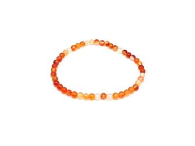 Karneol golyó karkötő 4–5 mm