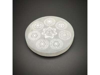 Szelenit csakra korong A minőség 10 cm