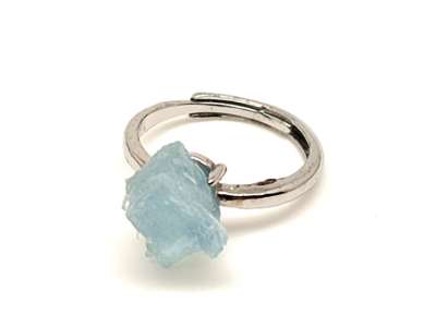 Energetizáló akvamarin ásvány gyűrű állítható 5-8mm