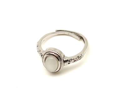 Energetizáló holdkő ásvány gyűrű állítható 7x5mm