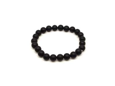 Ónix olajos matt golyó karkötő 8-9mm