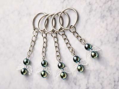 Védelem Ajándéka kulcstartó hematit őrangyal 5 dbos csomag