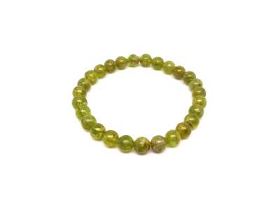 A minőségű olivin golyós ásvány karkötő 7–8mm