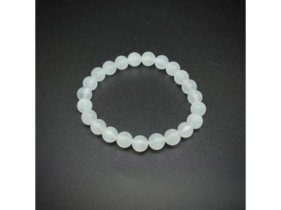 AB minőségű szelenit golyós ásvány karkötő 8mm
