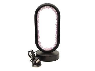 Ametiszt nyers ovál ásvány hangulatlámpa 21×10 cm