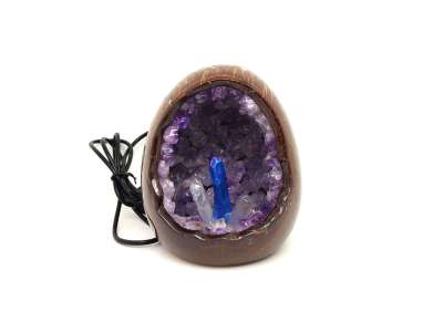 Ametiszt nyers ásvány hangulatlámpa 10 cm