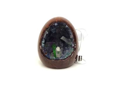 Fluorit nyers tojás hangulatlámpa 10 cm