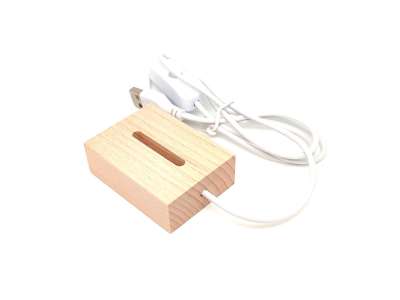 Achát lap tartó LED lámpa fehér 6×4,5 cm USB