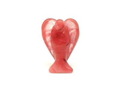 Cseresznyekvarc angyal figura 4 cm – piros-rózsaszín ásvány dísztárgy