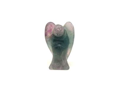 Fluorit angyal figura 4 cm – lila-zöld ásvány dísztárgy