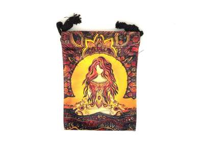 Arany istennő mintás szütyő – textil ajándéktasak 13x18 cm