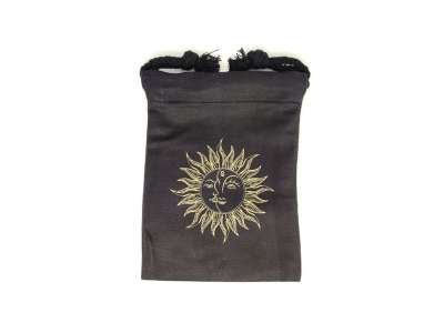 Arany nap mintás szütyő – textil ajándéktasak 13x18 cm