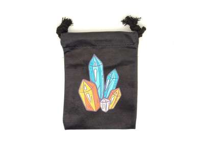 Ásványkristály mintás szütyő – textil ajándéktasak 13x18 cm