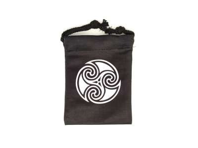 Kelta spirál mintás szütyő – textil ajándéktasak 13x18 cm