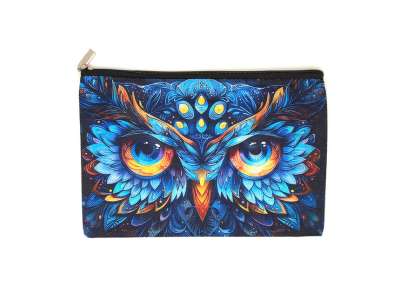 Bagoly mintás szütyő – textil ajándéktasak 21x15 cm