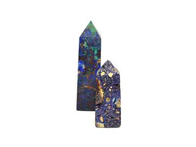 Azurit malachit torony 8-10 cm „Mélytenger