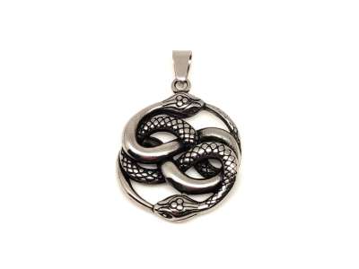 Nemesacél medál Auryn 30 mm „Örök körforgás”