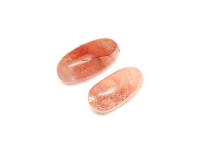 Vörös hematoid kvarc henger dísztárgy 4 cm „Tűzmag